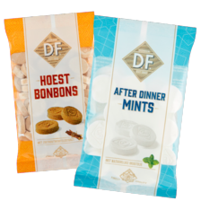 DF salmiak snoepjes, hoestbonbons, vruchtenhartjes of after dinner mints